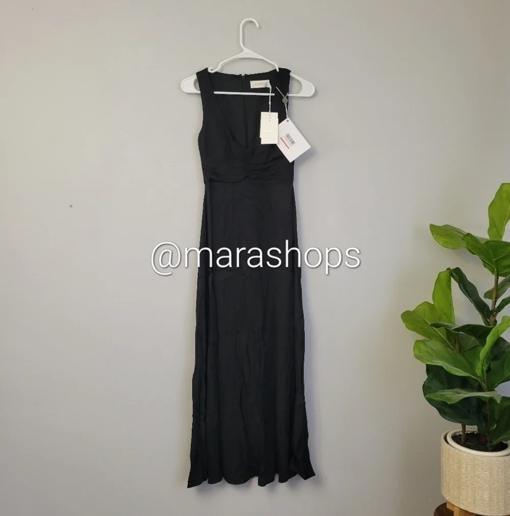 Zimmermann Ruched twill midi dress